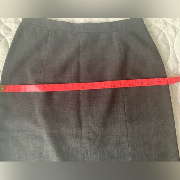 #8 Grey mix fitted pencil skirt with side slit.  Size 10 (but a small size 10) - Picture 3 of 5